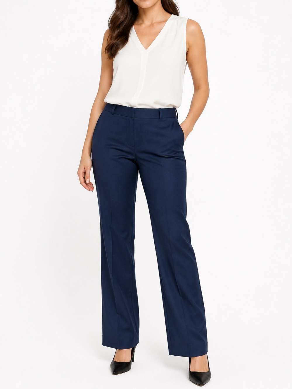 Banana Republic Jackson Curvy Fit Navy Dress Pants
